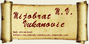 Mijobrat Vukanović vizit kartica